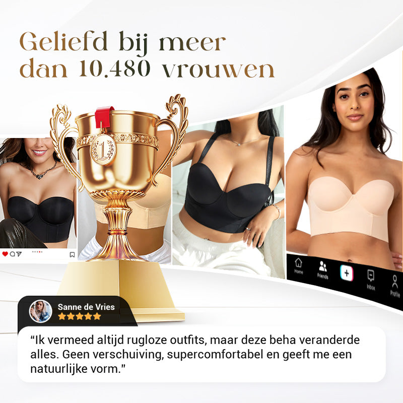 Strapless BH met lage rug (Eersteklas stof)