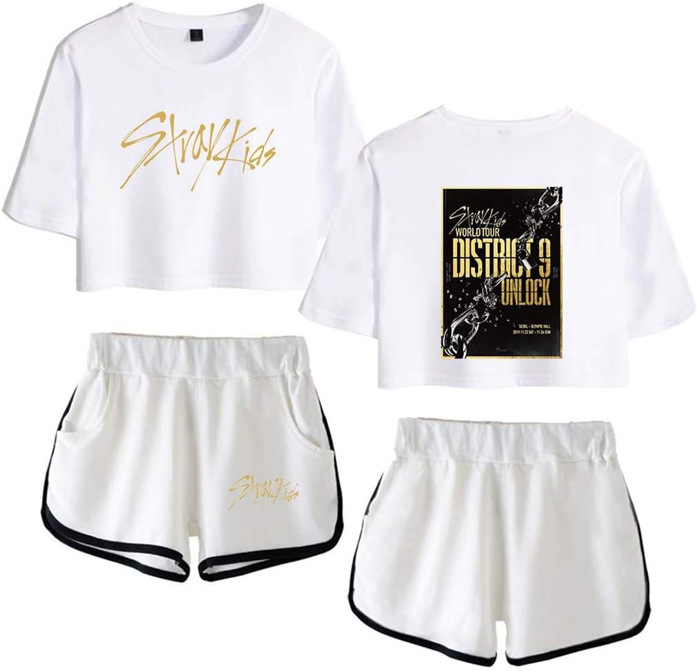 Set Crop Top T-shirt & Shorts Stray Kids