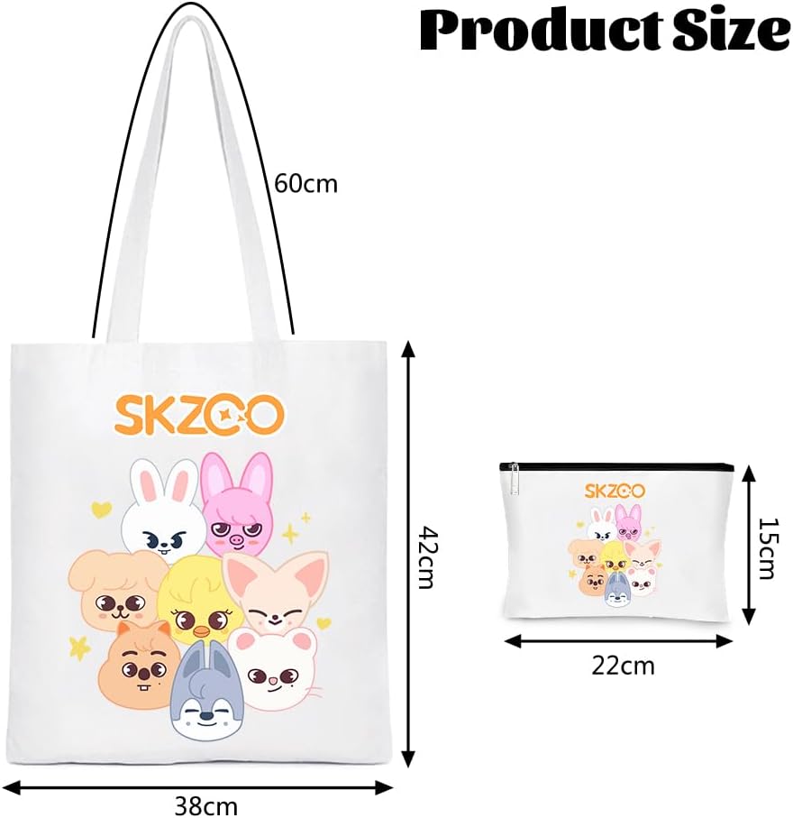 SKzoo Stray Kids Jute Tas & Cosmeticatas