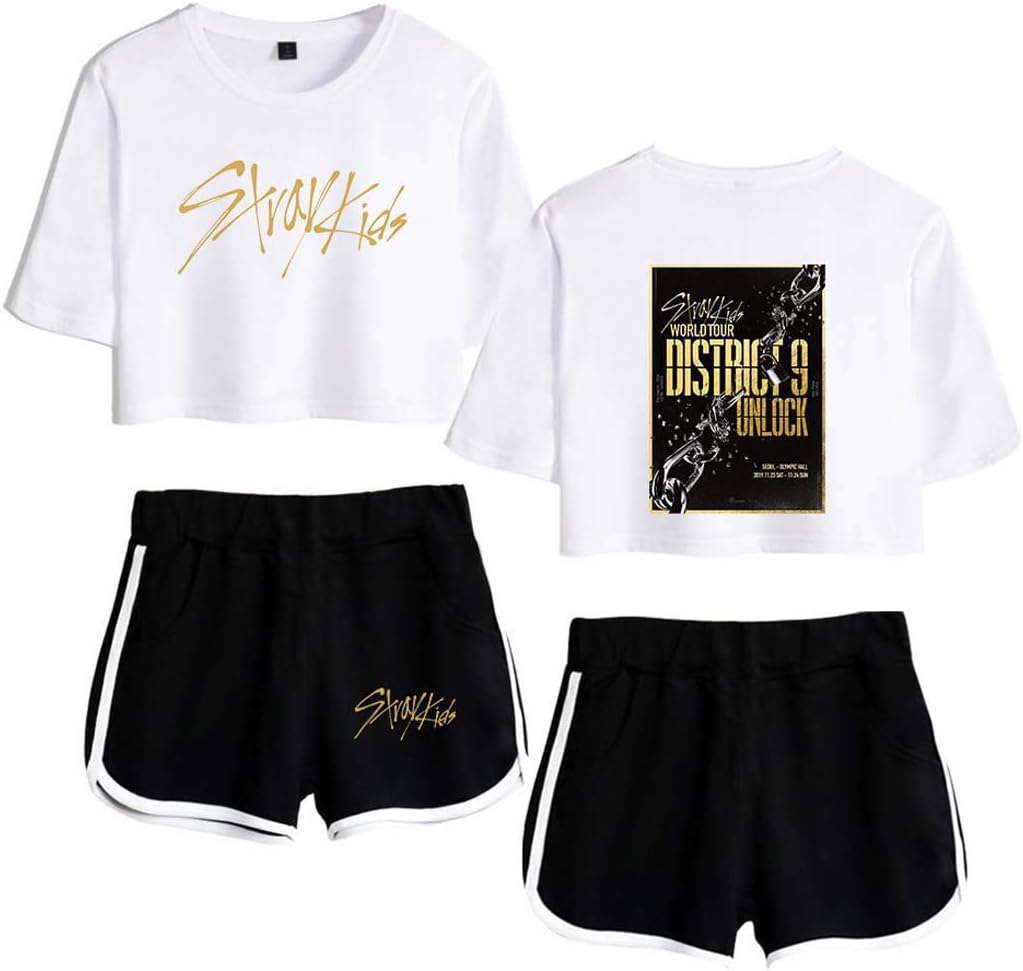 Set Crop Top T-shirt & Shorts Stray Kids