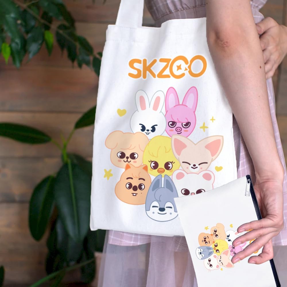 SKzoo Stray Kids Jute Tas & Cosmeticatas