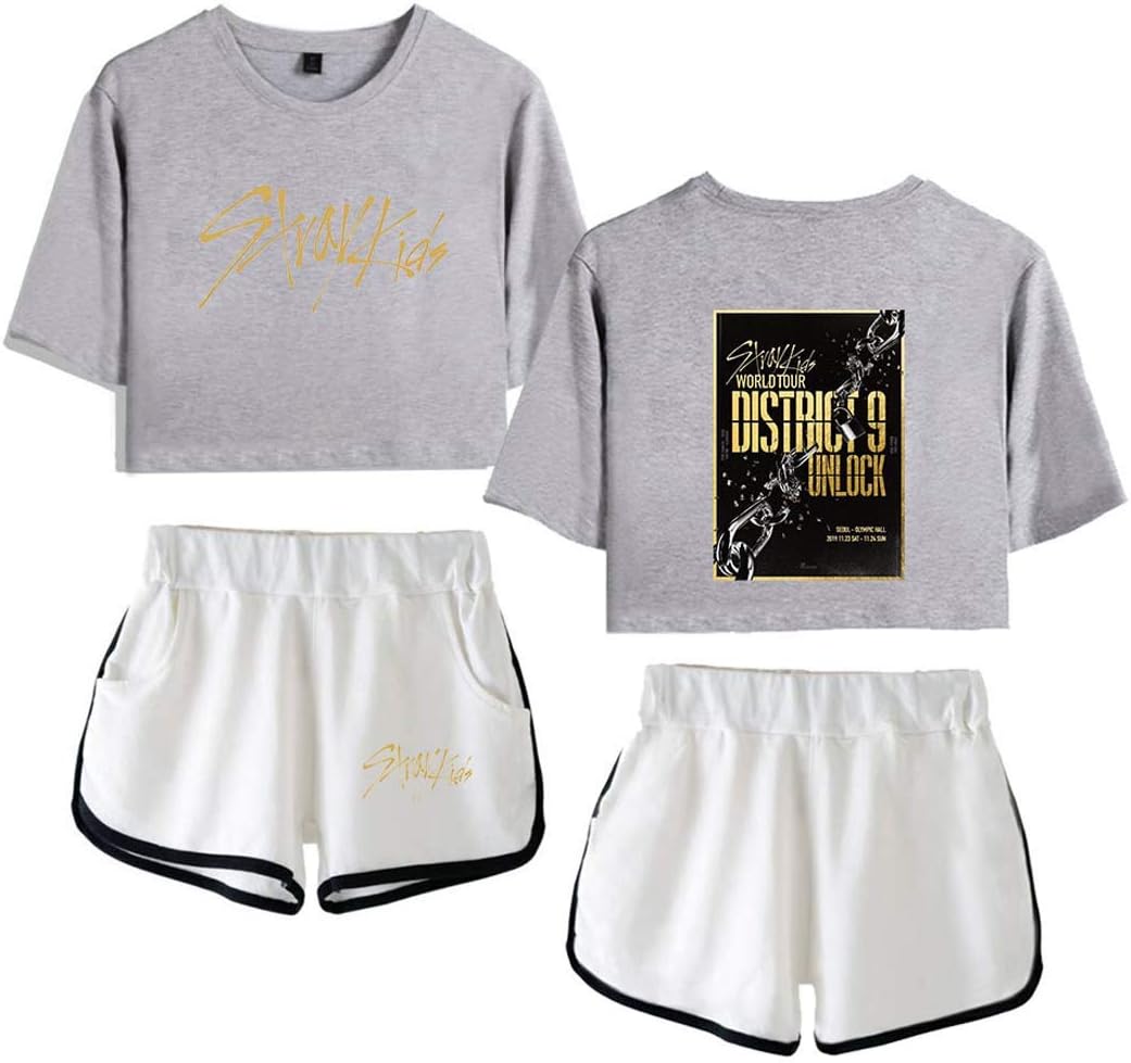 Set Crop Top T-shirt & Shorts Stray Kids