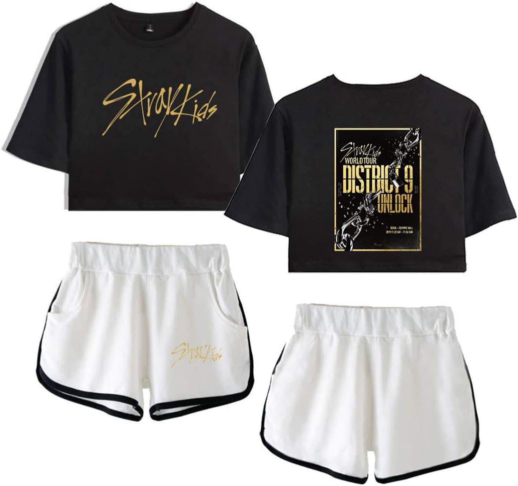 Set Crop Top T-shirt & Shorts Stray Kids