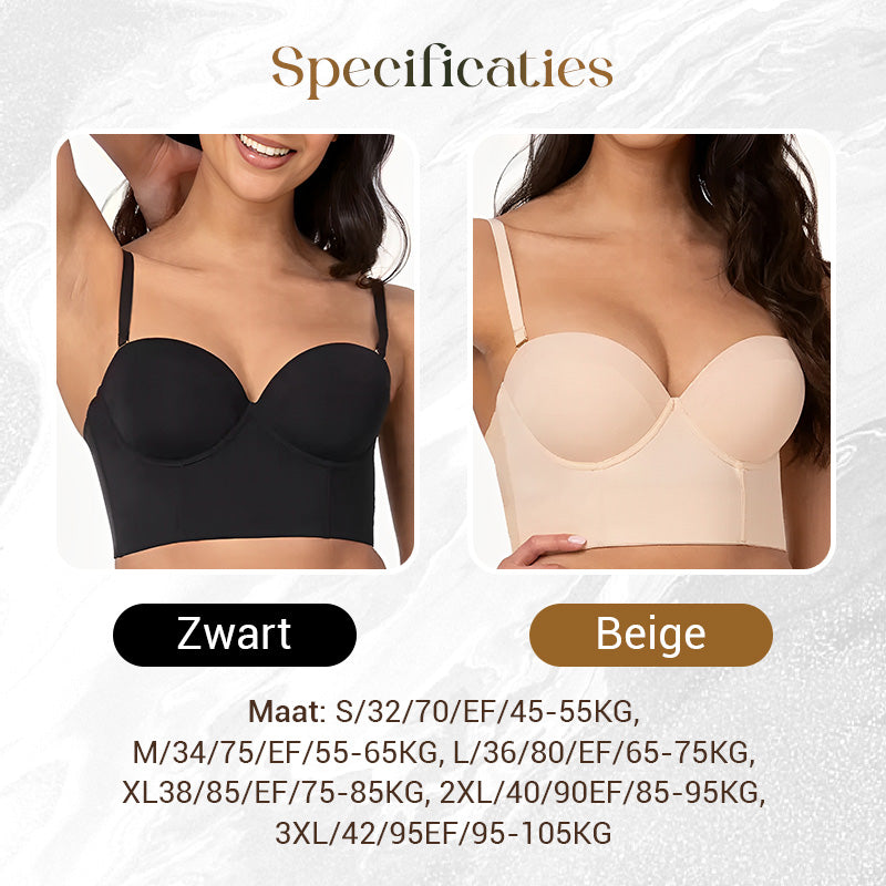 Strapless BH met lage rug (Eersteklas stof)