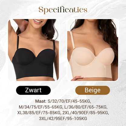 Strapless BH met lage rug (Eersteklas stof)