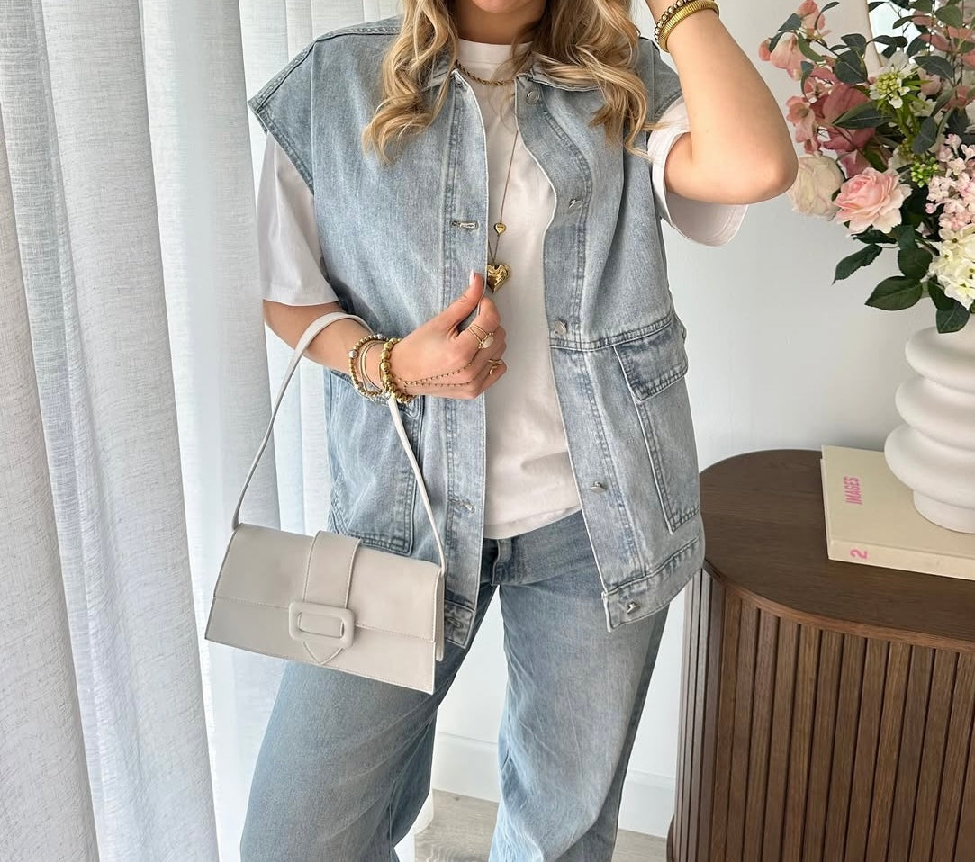 Dames Denim Gilet