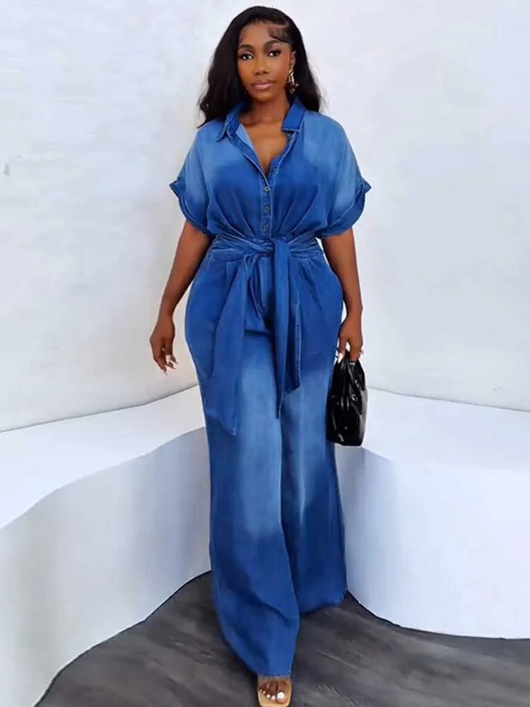 Denim Jumpsuit met zakken