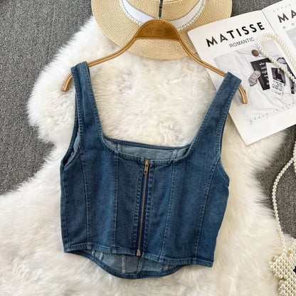 Denim Top Aespa Winter Vintage