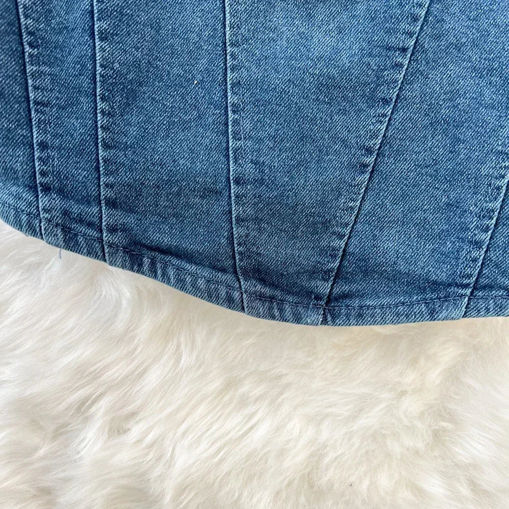 Denim Top Aespa Winter Vintage