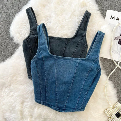 Denim Top Aespa Winter Vintage