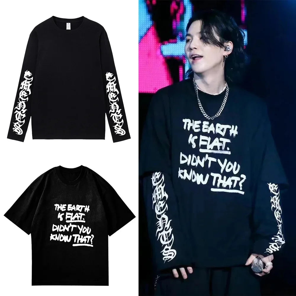 T-shirt BTS Suga met lange mouwen