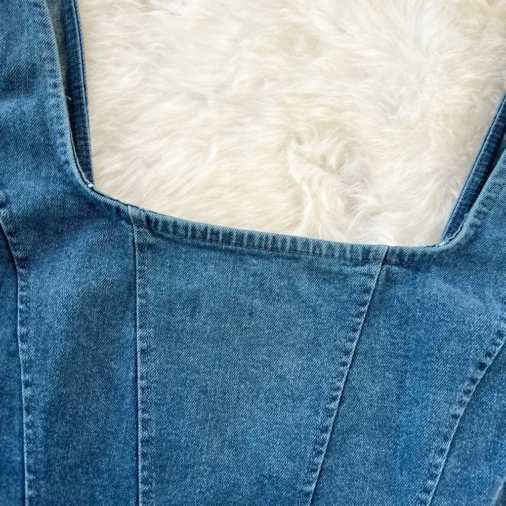 Denim Top Aespa Winter Vintage