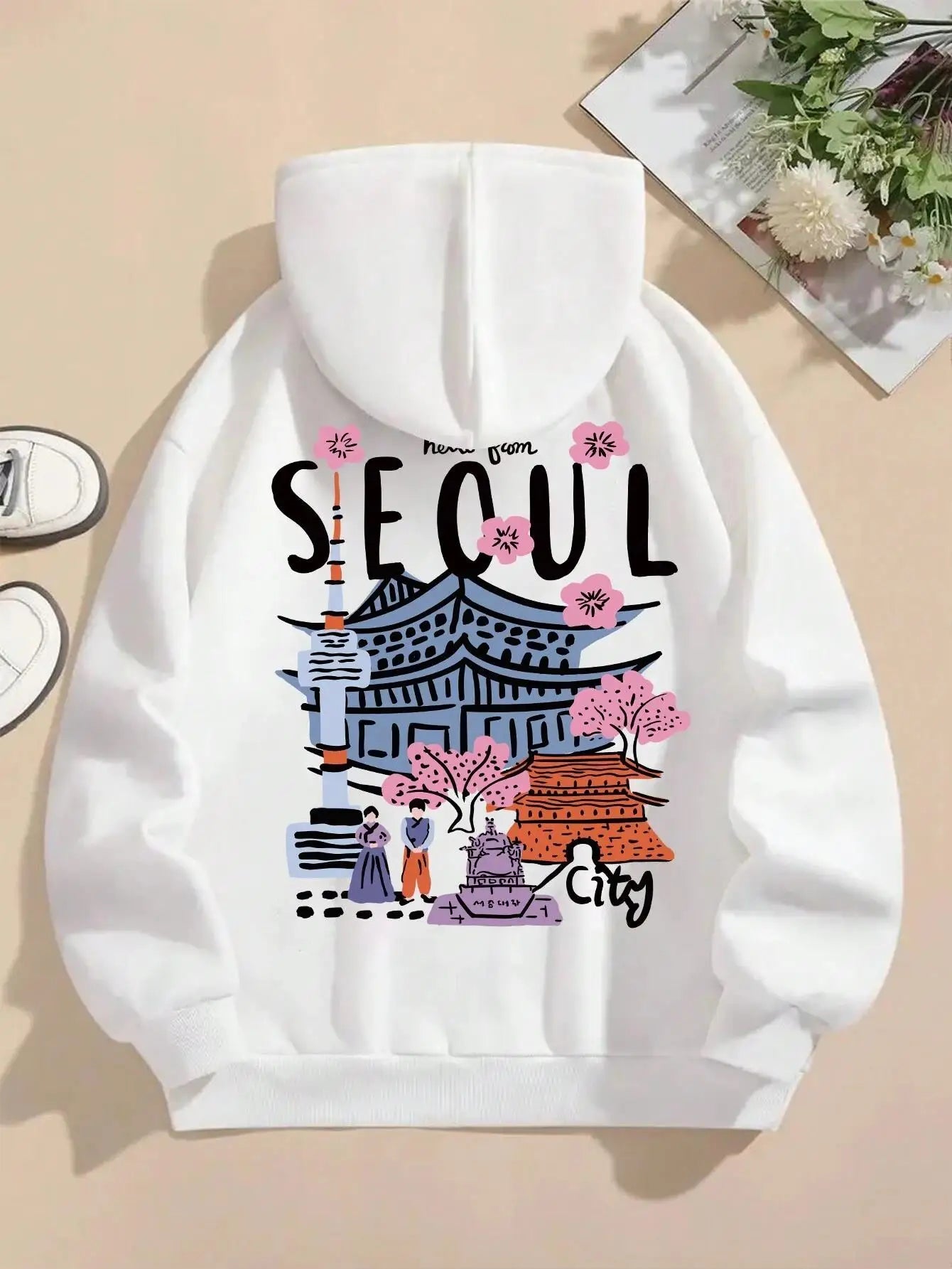 Hoodie Wit Seoul