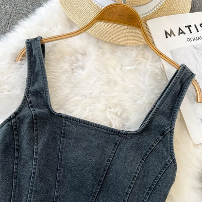 Denim Top Aespa Winter Vintage