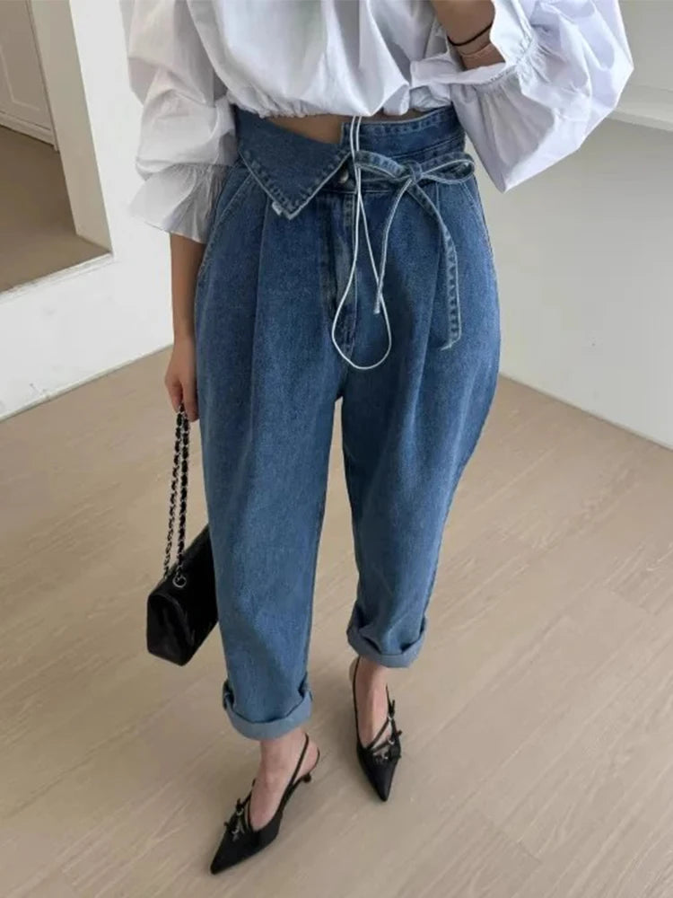 Jeans High Waist Met Centuur