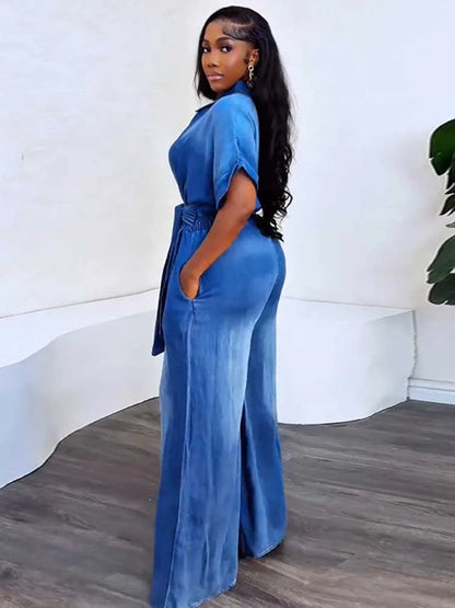 Denim Jumpsuit met zakken