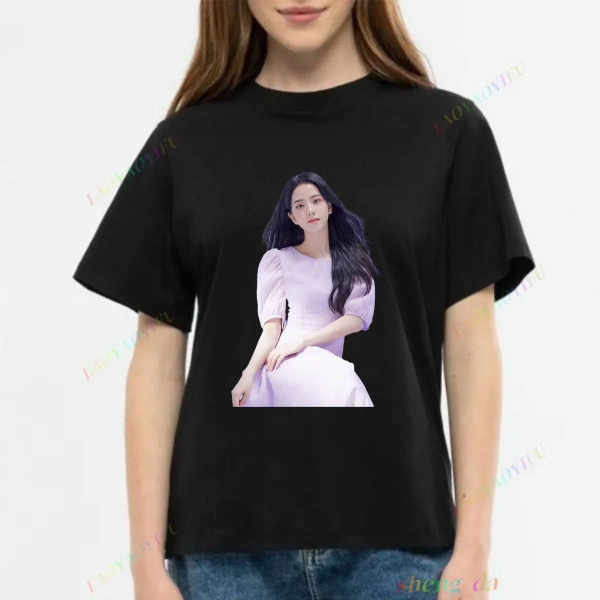 T-shirt BlackPink Jisoo Korte Mouwen