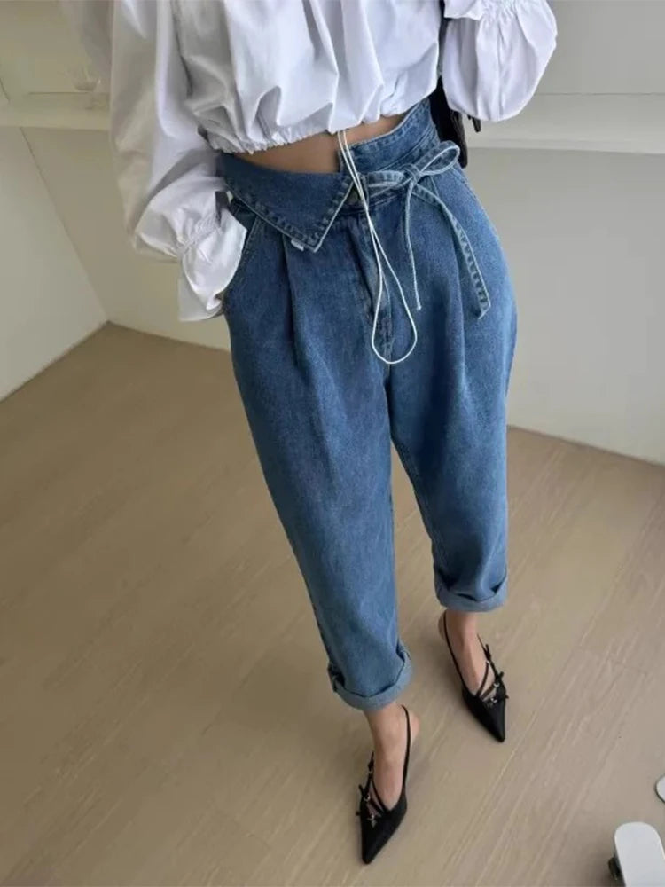 Jeans High Waist Met Centuur