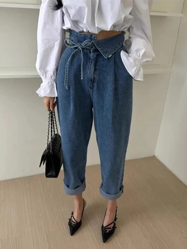 Jeans High Waist Met Centuur