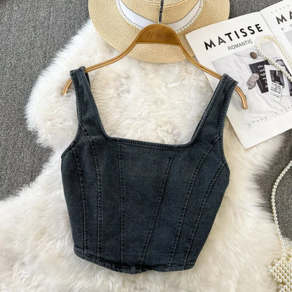 Denim Top Aespa Winter Vintage