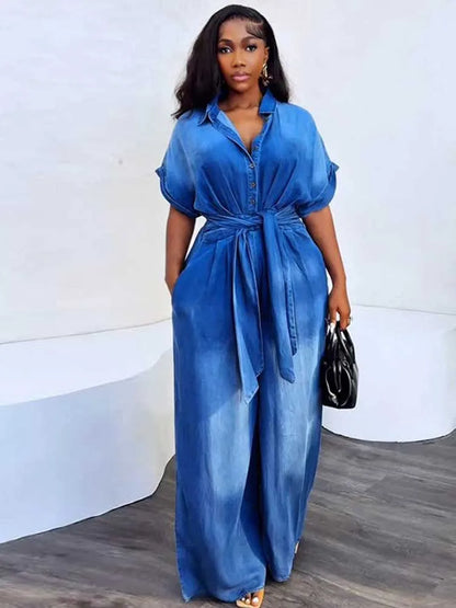 Denim Jumpsuit met zakken